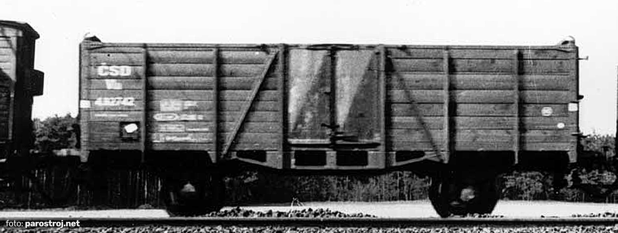 Historický pohľad na otvorený nákladný vagón Vut ČSD TT | Kolmar