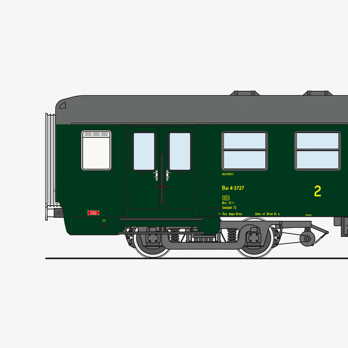 Osobný vagón Bai - osemdverák ČSD TT | Kolmar
